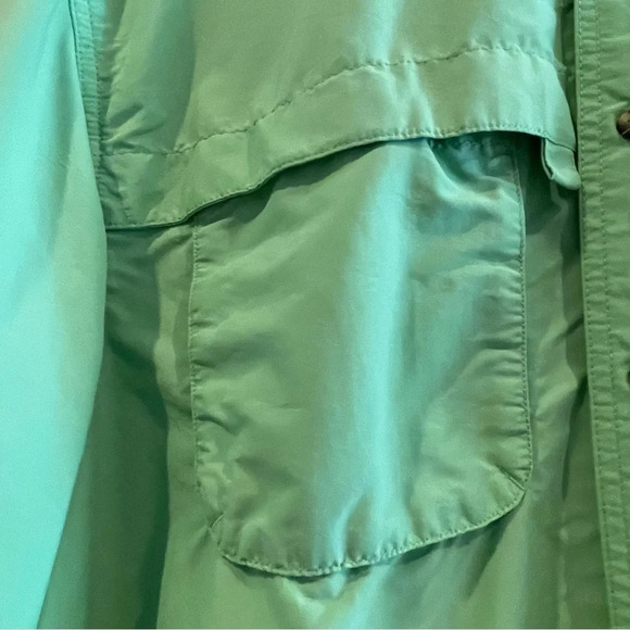 LL Bean Green Tropicwear‎ Performance Outdoor Fishing Hiking Shirt Size L - Picture 5 of 8
